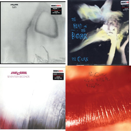 Cure - Head On The Door (180G) & Kiss Me, Kiss Me, Kiss Me (180G) & Seventeen Seconds (180G) & Faith (180G) - LP Vinyl Bundle