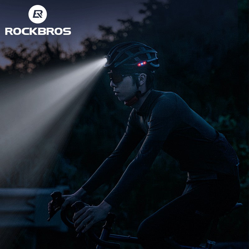 ROCKBROS Cycling Light Helmet 3Modes Bike Ultralight Helmet Electric USB