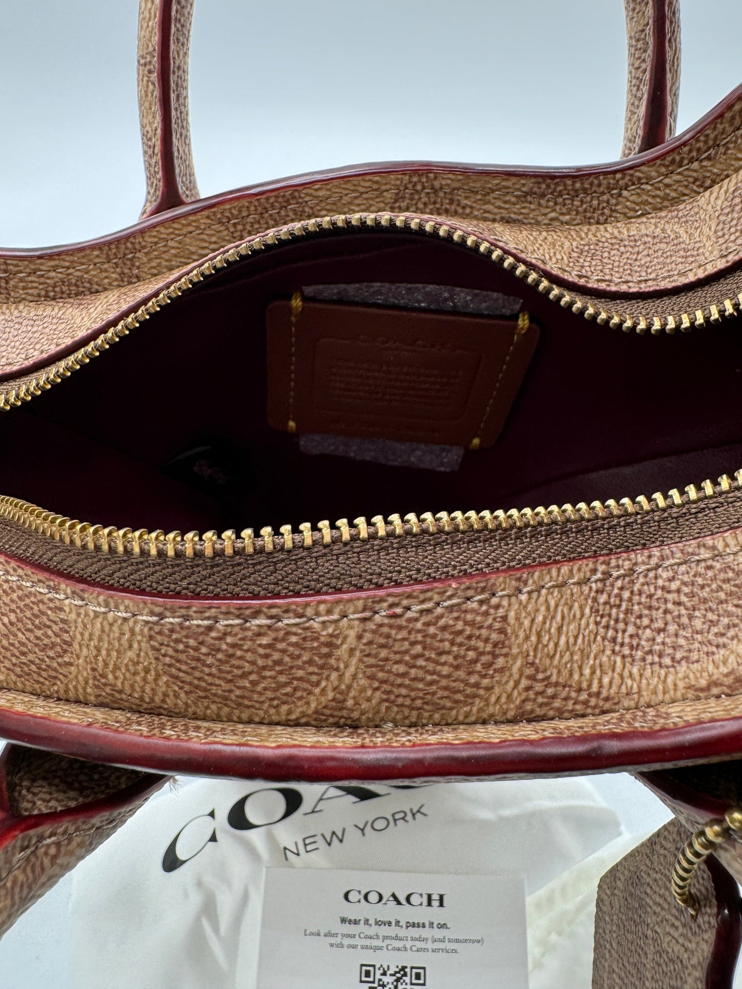 Coach Rexy Bag In Signature Canvas Imported With Keychain