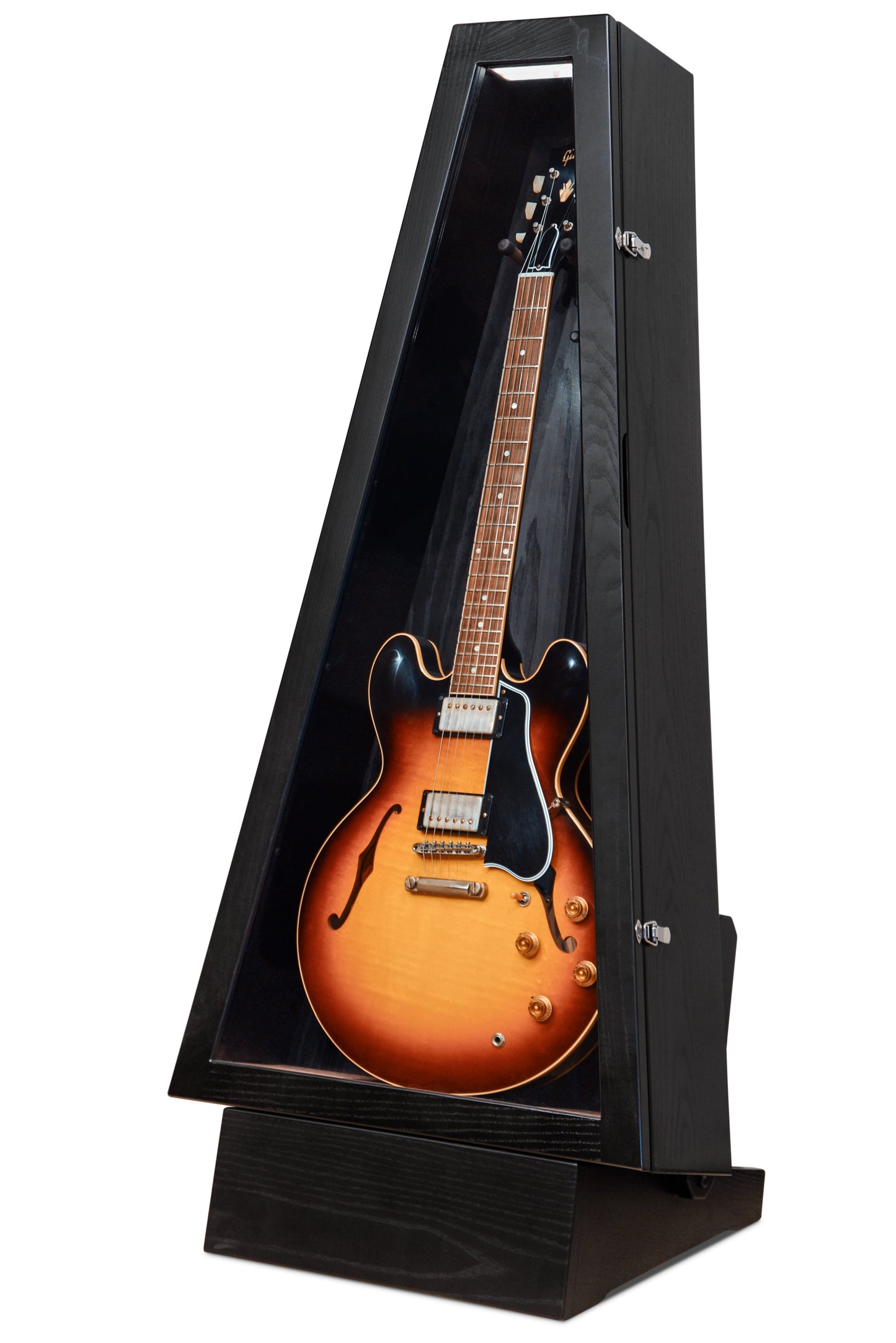 ClimaStand Triangle Humidor with Base - Northern White Ash with Piano Black