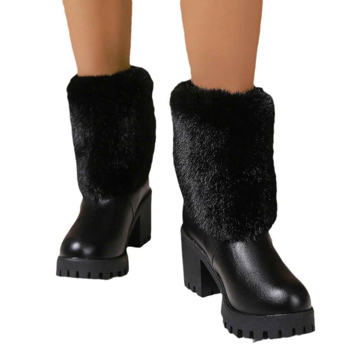 Fashion Winter Snow Boots : With Thick Fleece Lining