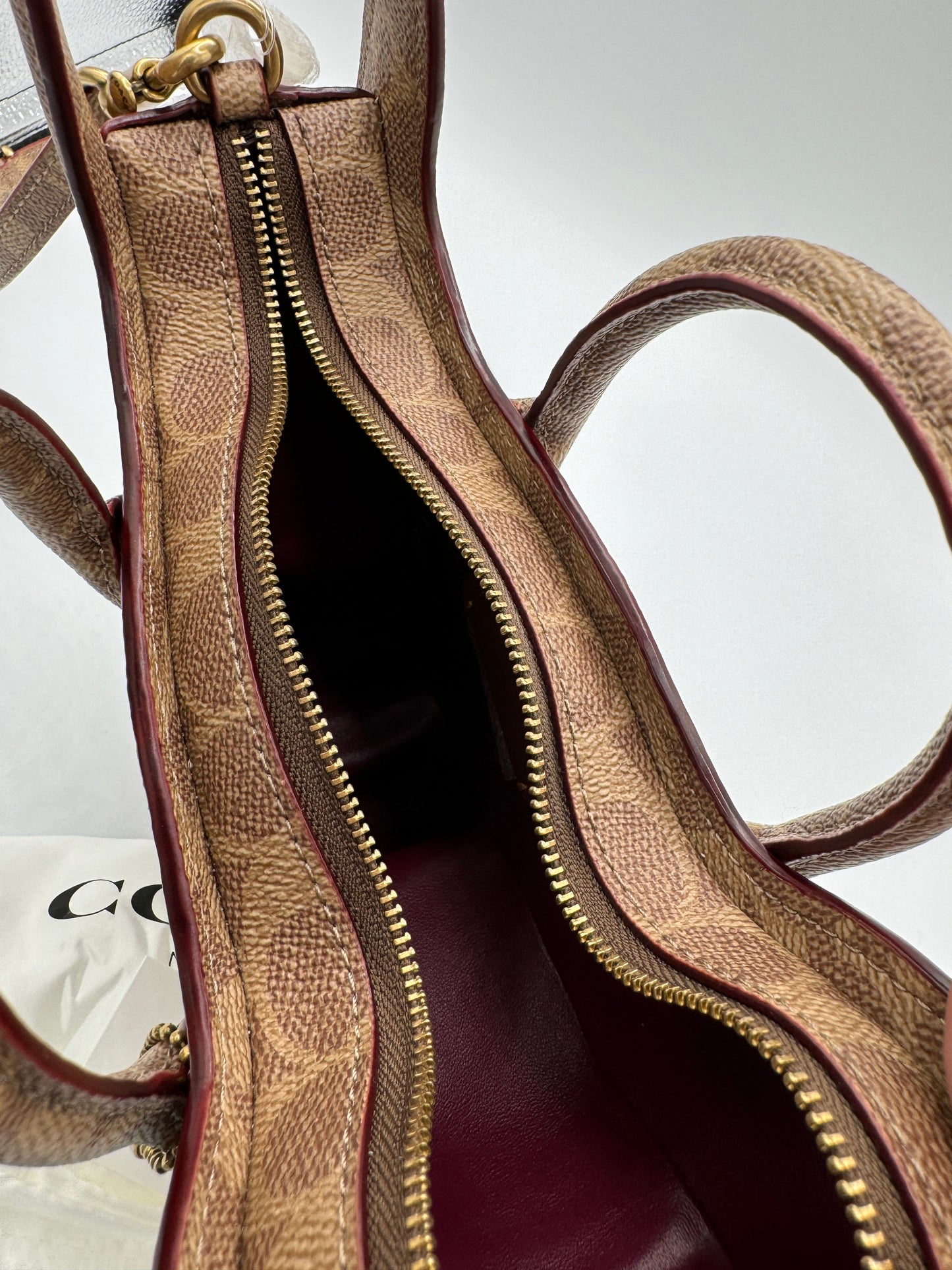 Coach Rexy Bag In Signature Canvas Imported With Keychain