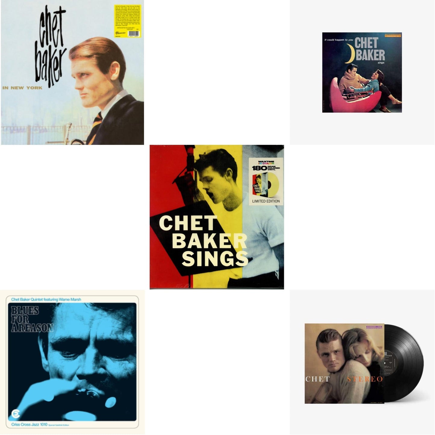 In New York (Clear LP Vinyl) & Blues For A Reason (Feat. Warne Marsh) & Sings (180G/Limited/Yellow LP Vinyl) & Chet Baker Sings: It Could Happen To You & Chet