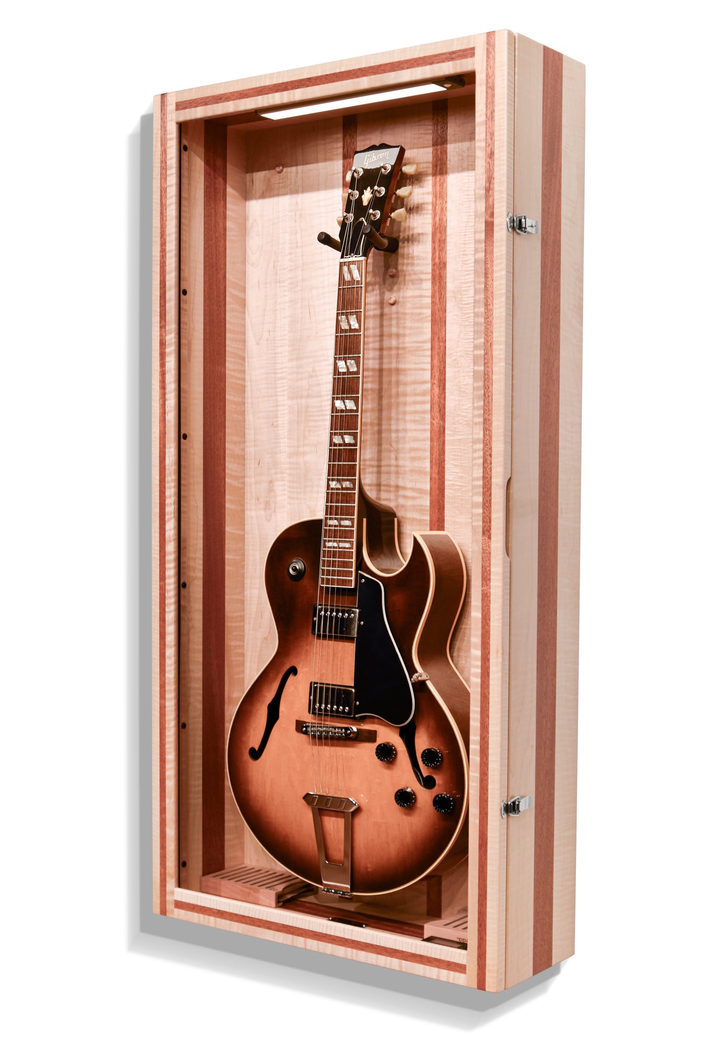 ClimaCase Rectangle Humidor - Flamed Maple with Mahogany