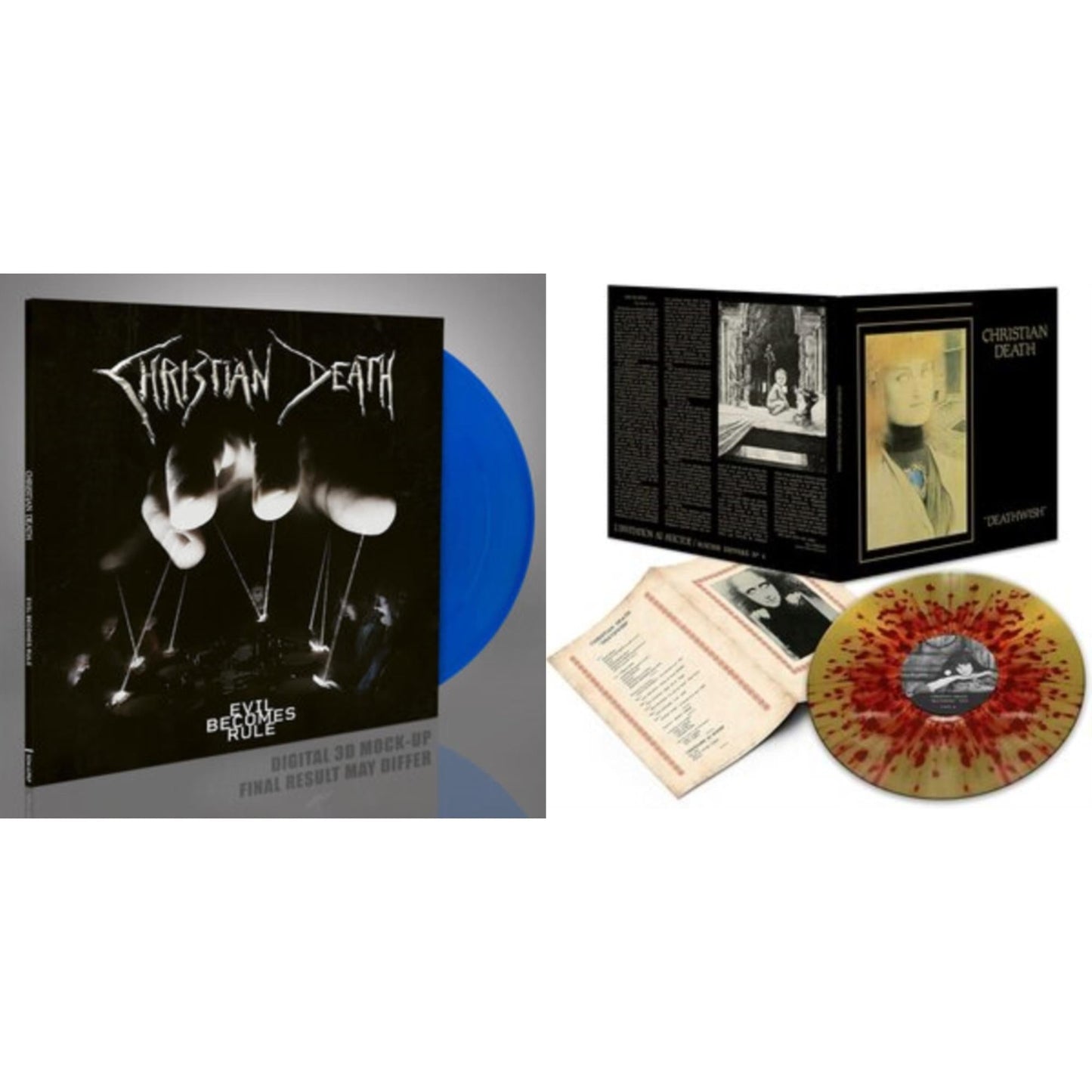 Evil Becomes Rule (Blue LP Vinyl) & Deathwish (Deluxe/Red & Gold Splatter LP Vinyl)
