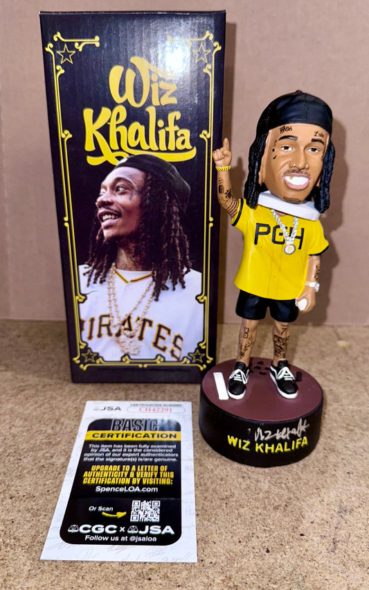 Wiz Khalifa Signed Yinzerpalooza Pittsburgh Pirates Singing Bobblehead JSA COA