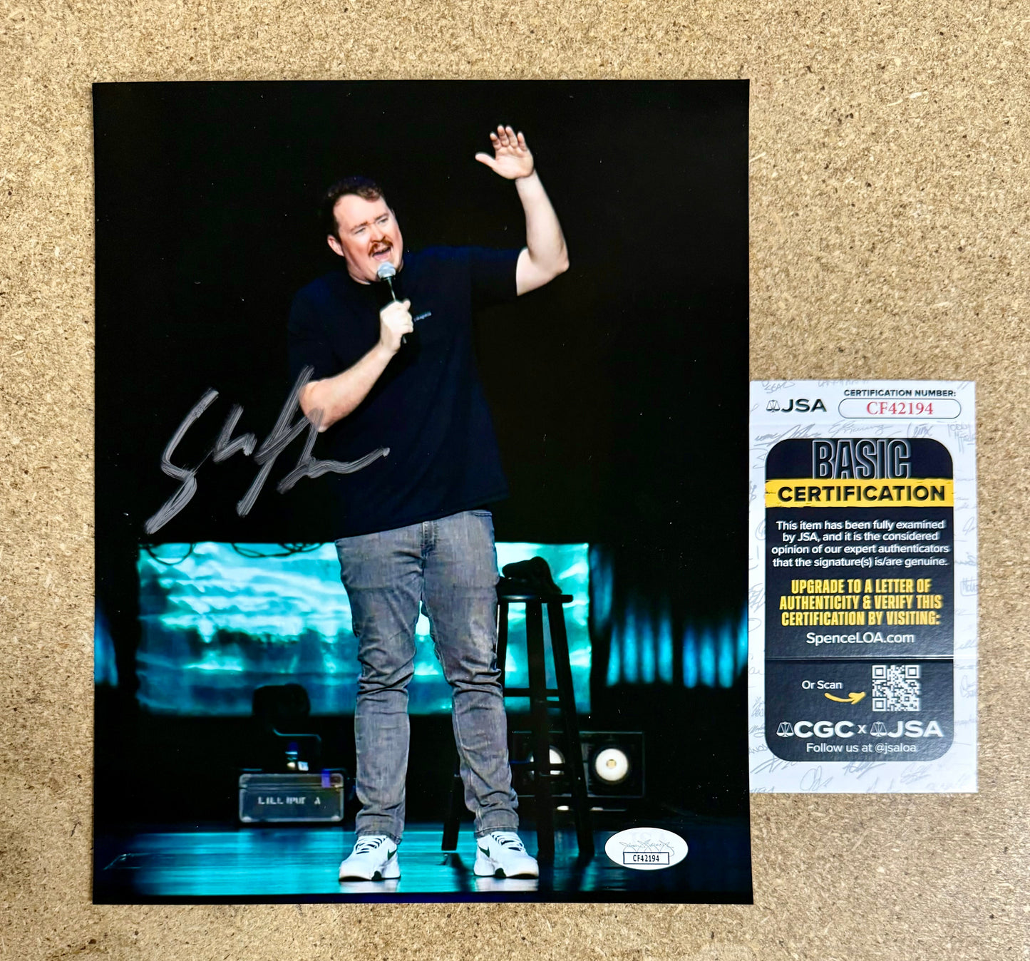 Comedian Shane Gillis Stand Up Signed 8X10 Photo With JSA COA