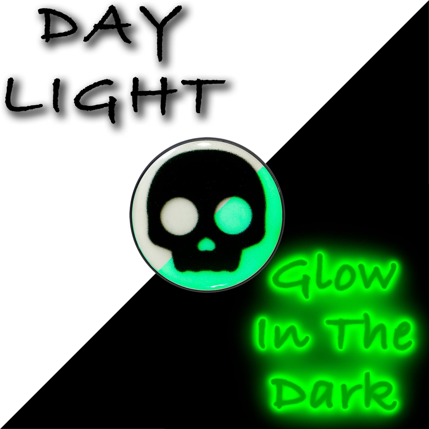 Simple Skull Glow in the Dark Stud Earrings by Onyx O