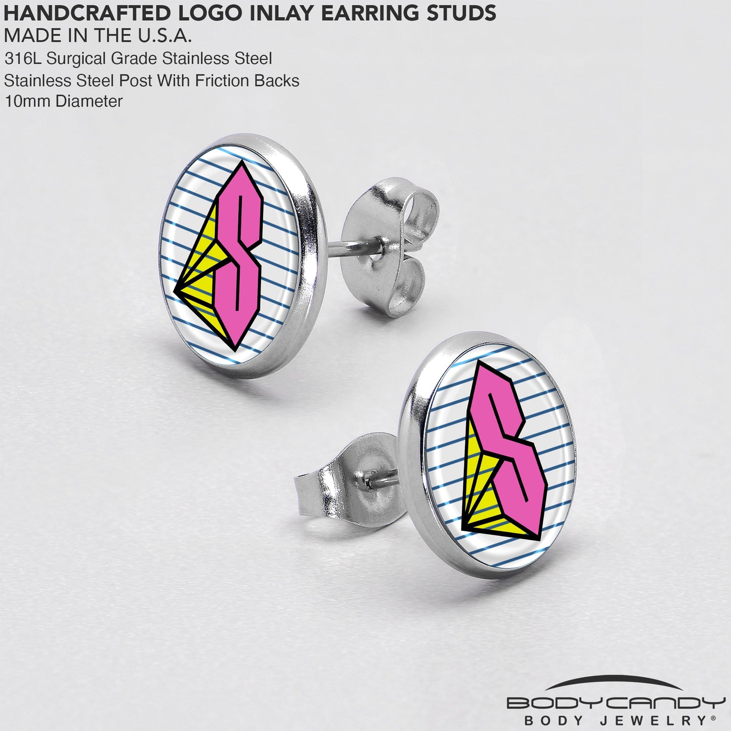Hot Pink Cool S Stud Earrings by Onyx O