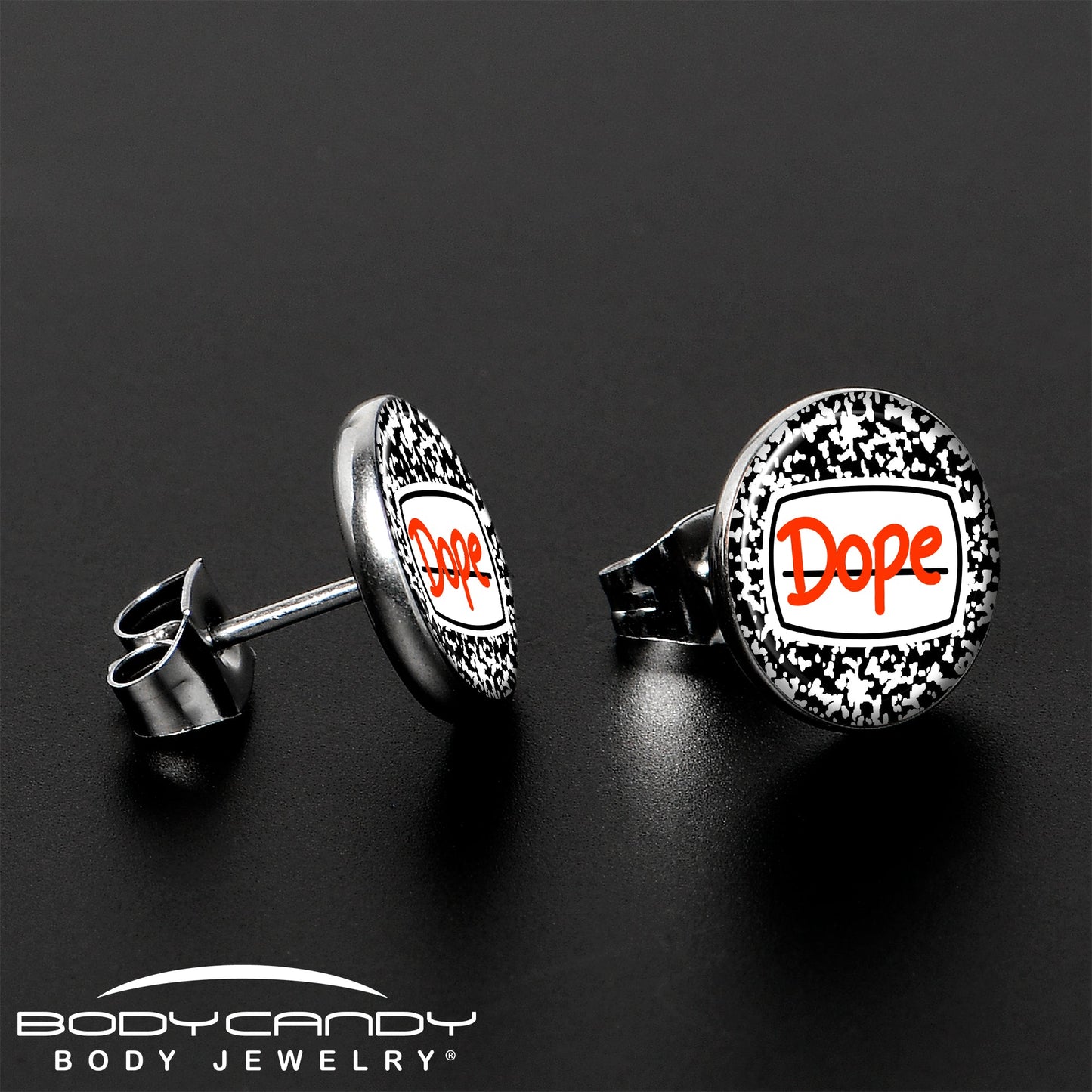 Dope Composition Notebook Stud Earrings by Onyx O