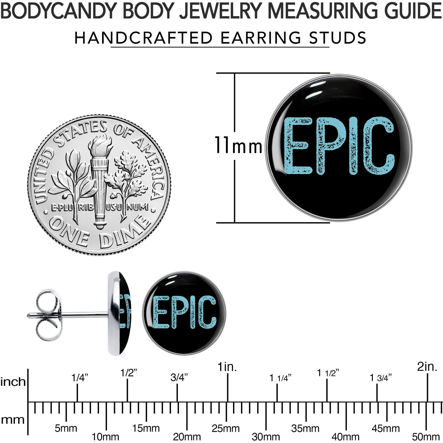 Epic Blue Stud Earrings