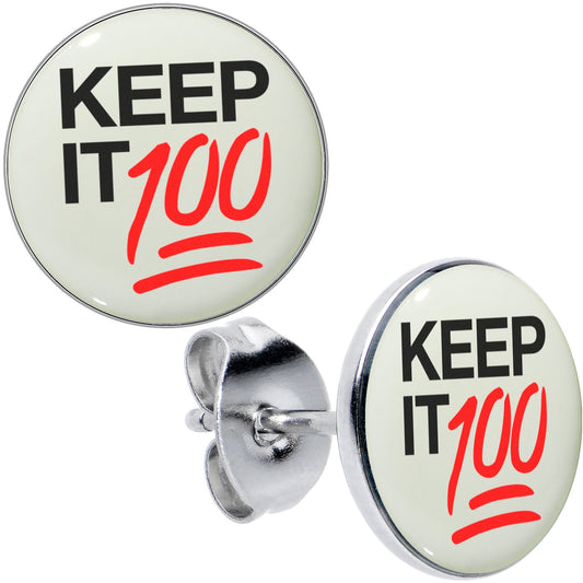 Keep it 100 Glow in the Dark Stud Earrings by Onyx O