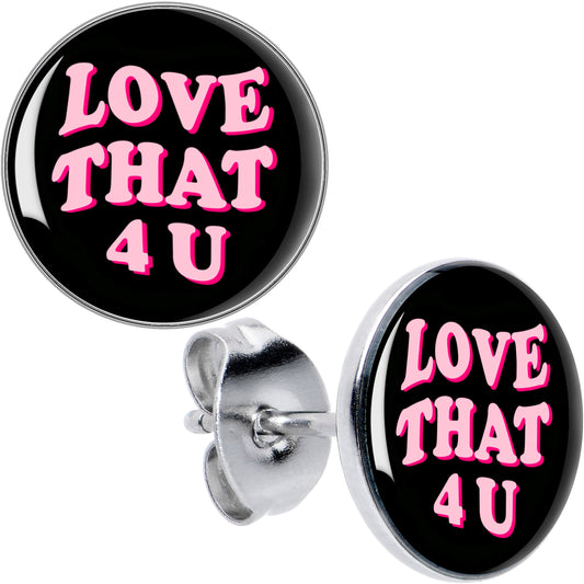 Love That 4 You Stud Earrings by Onyx O