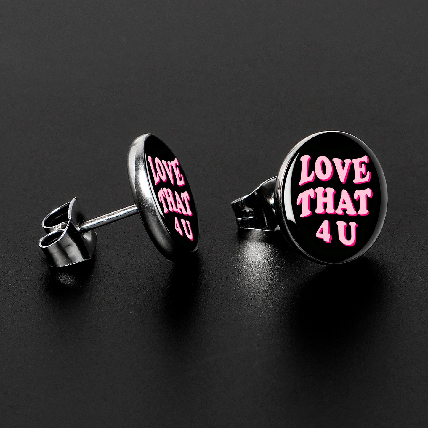 Love That 4 You Stud Earrings by Onyx O