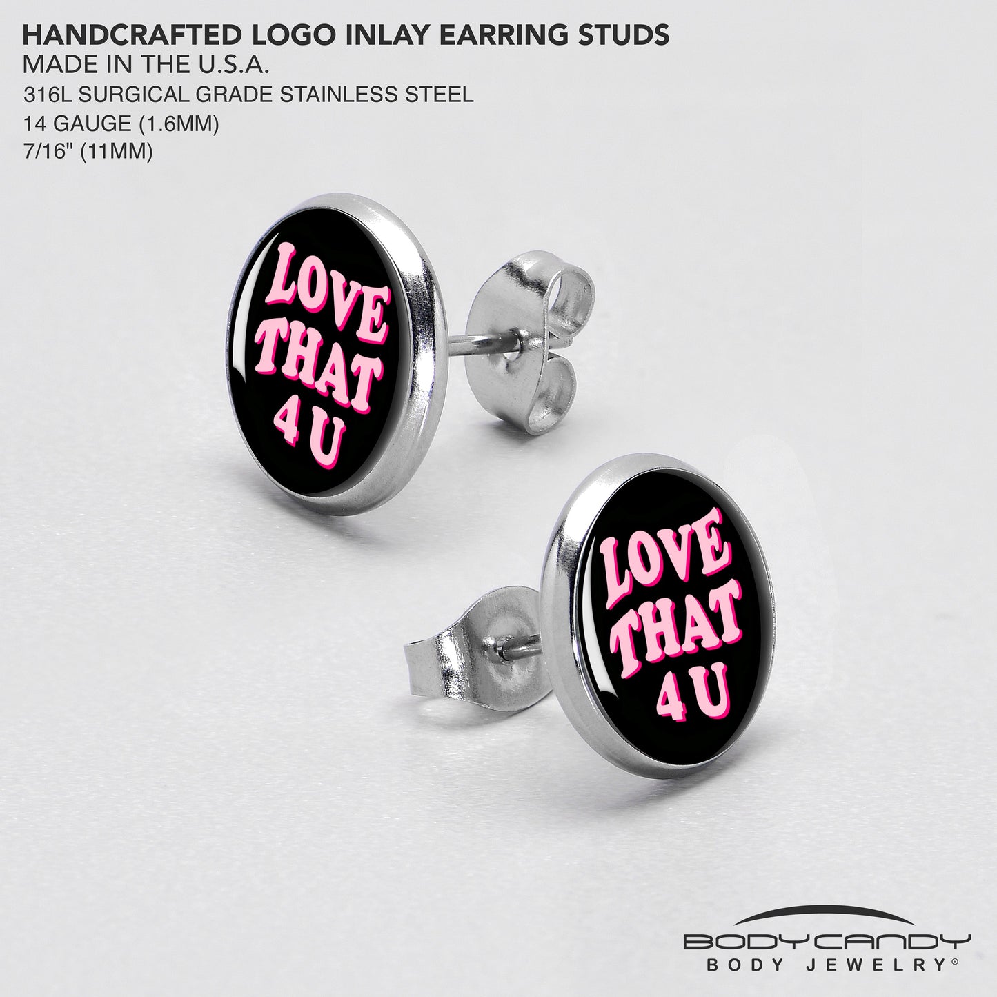 Love That 4 You Stud Earrings by Onyx O