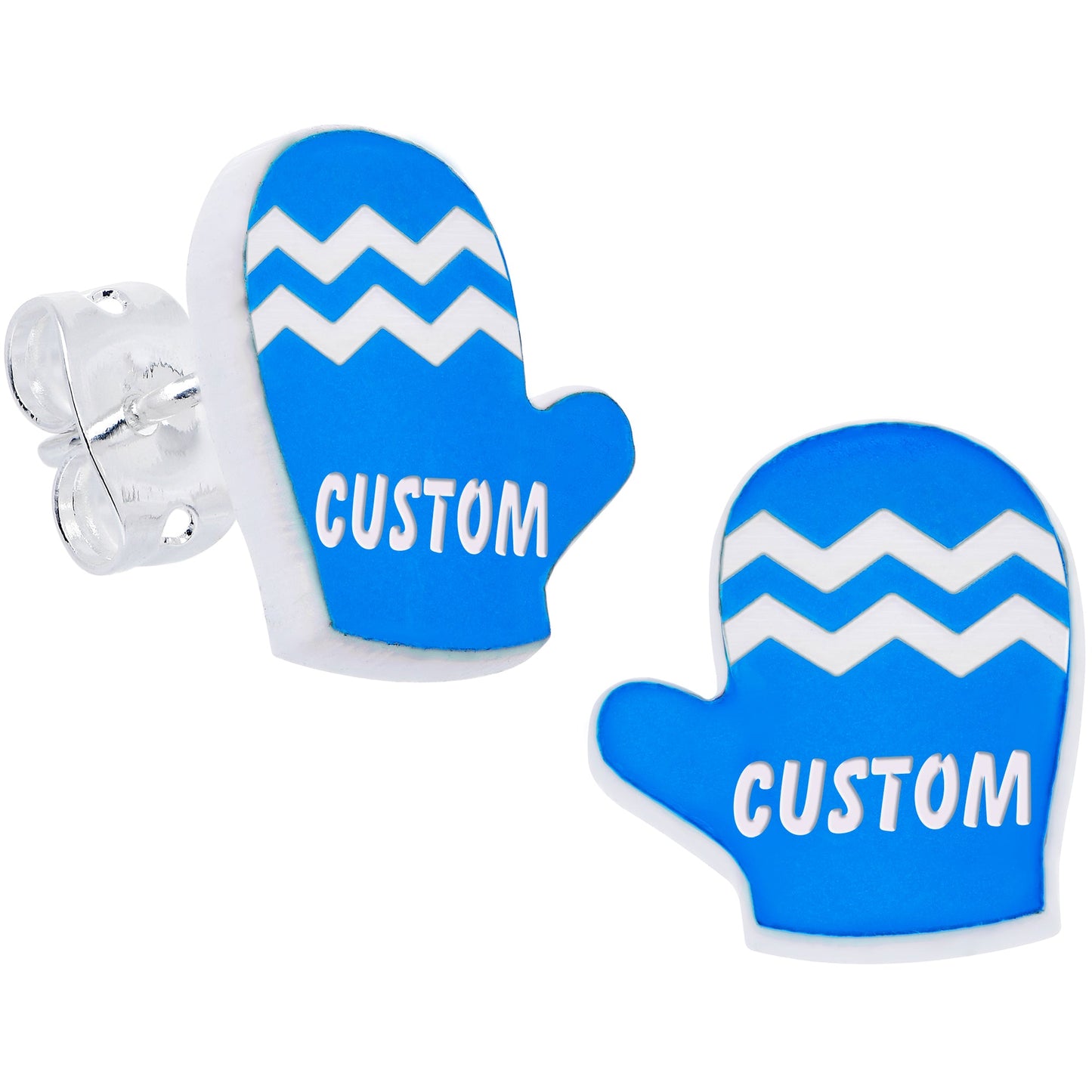 Custom Holiday Mitten Personalized Dangle Barbell Cartilage Earring