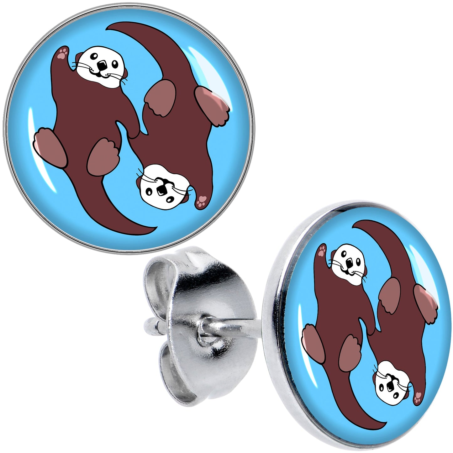 Oh My Otters Animal Stud Earrings by Onyx O