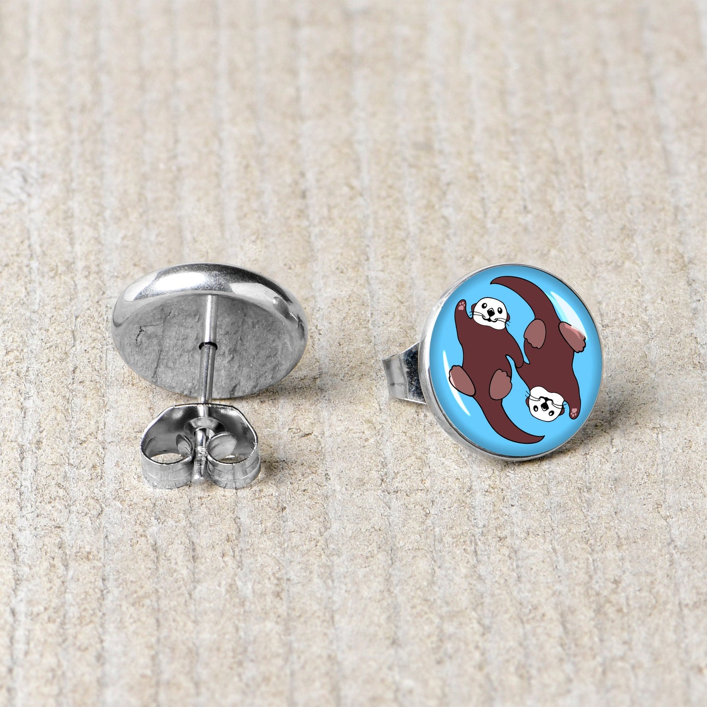 Oh My Otters Animal Stud Earrings by Onyx O