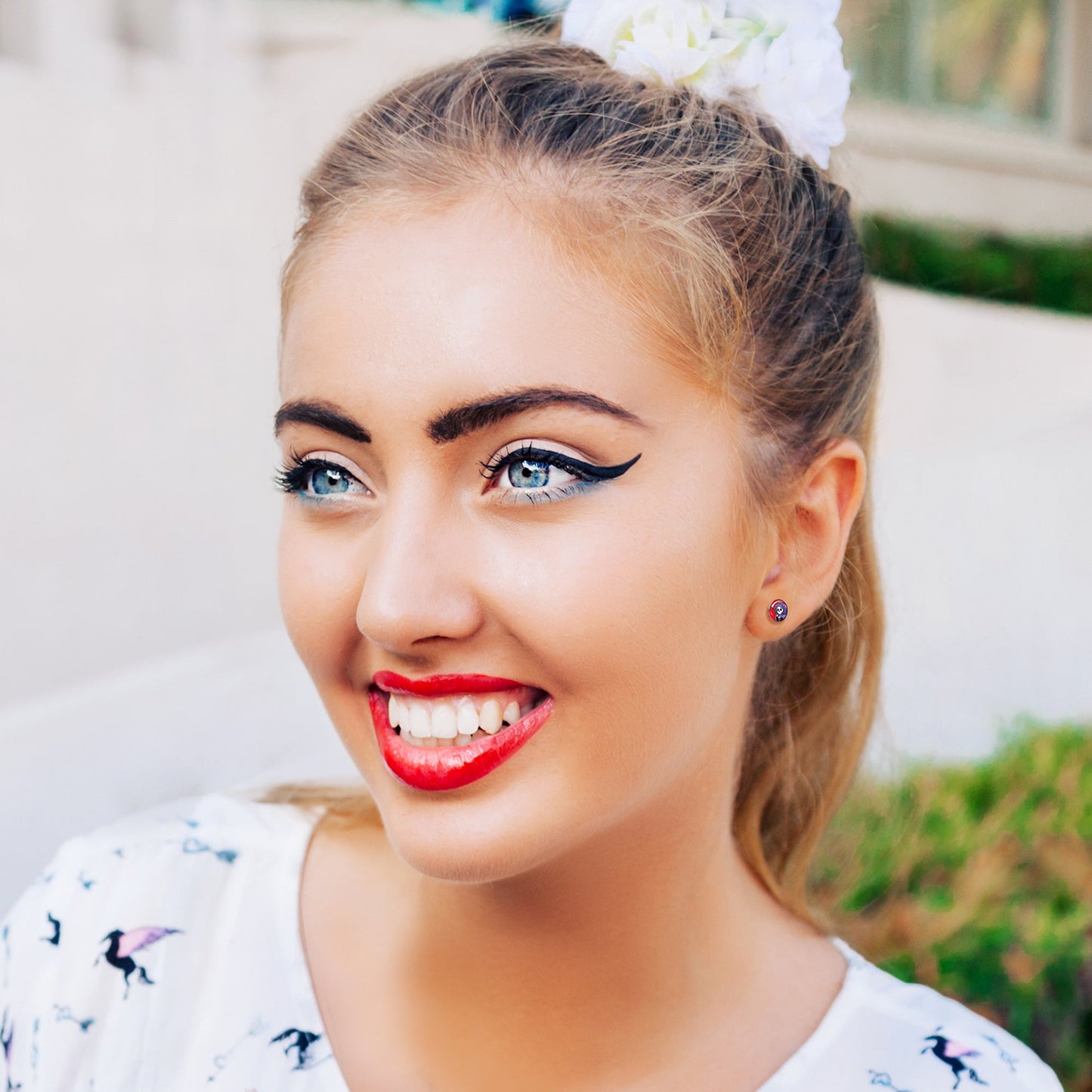 Grim Reaper Stud Earrings by Onyx O