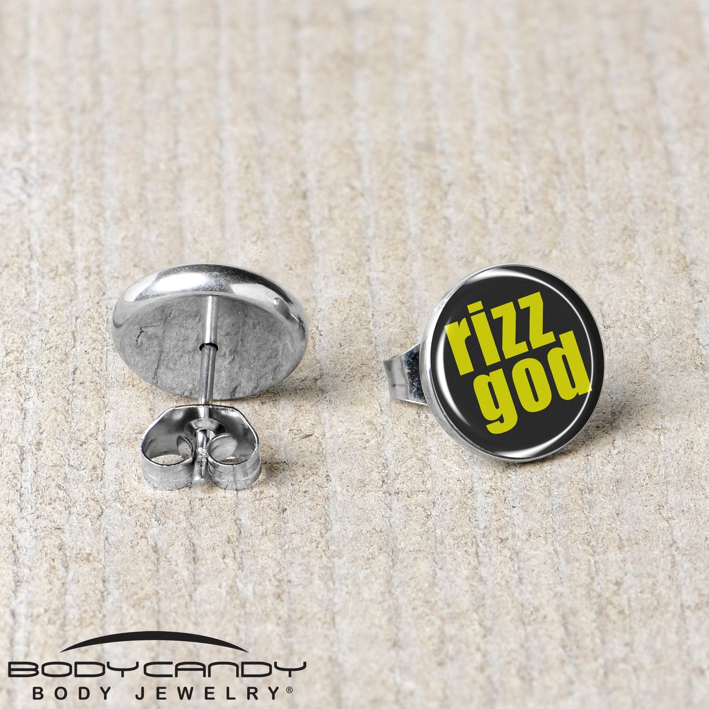 RIZZ GOD Stud Earrings by Onyx O