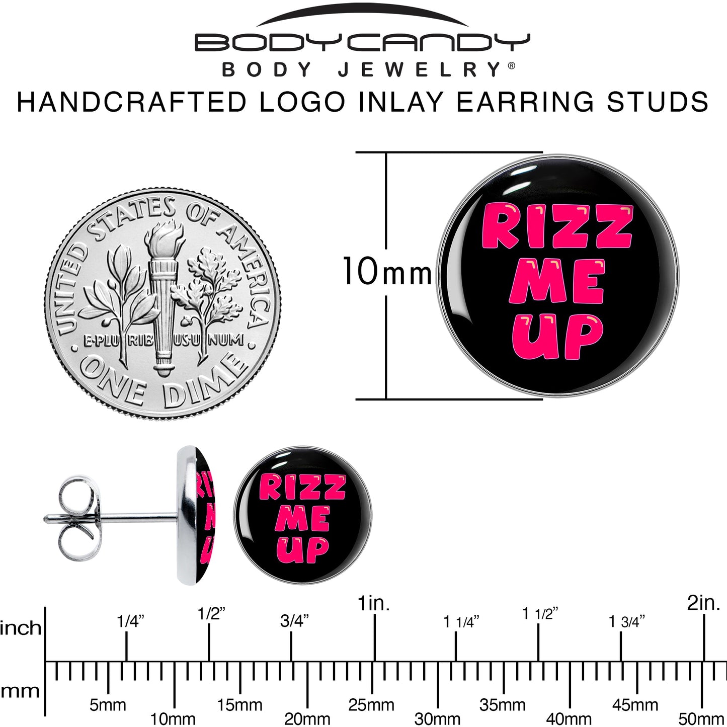 RIZZ ME UP Stud Earrings by Onyx O