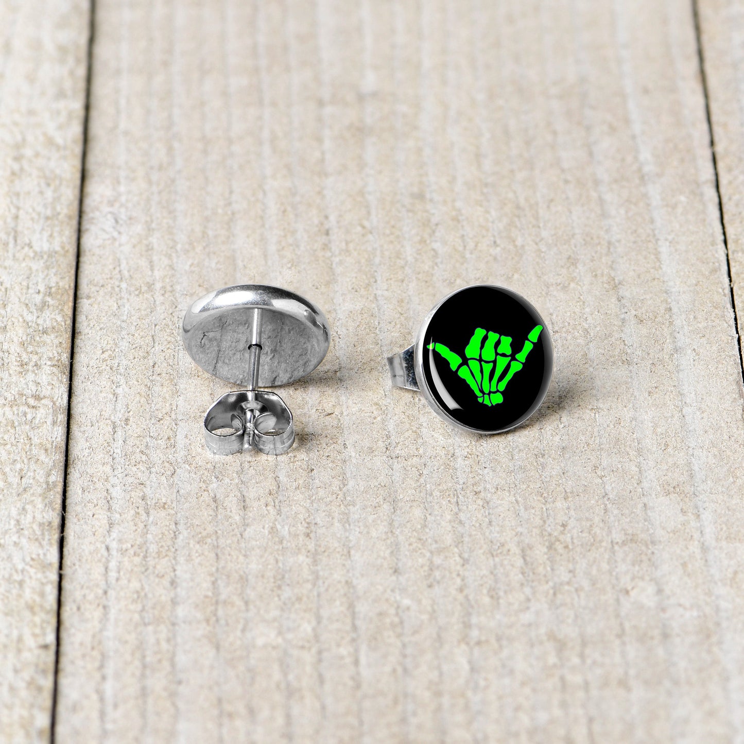 Shaka Hand Stud Earrings by Onyx O