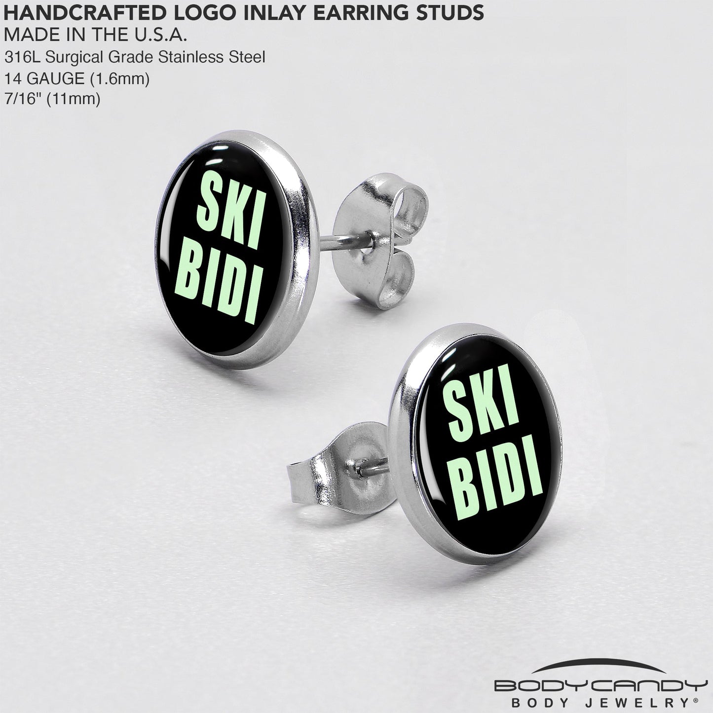 SKIBIDI Stud Earrings by Onyx O