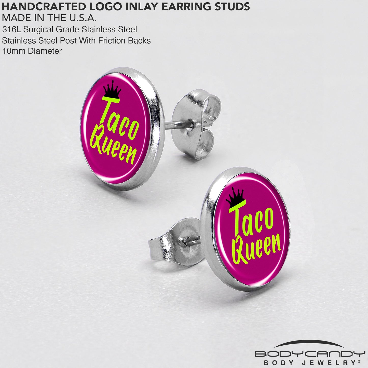 Taco Queen Stud Earrings by Onyx O