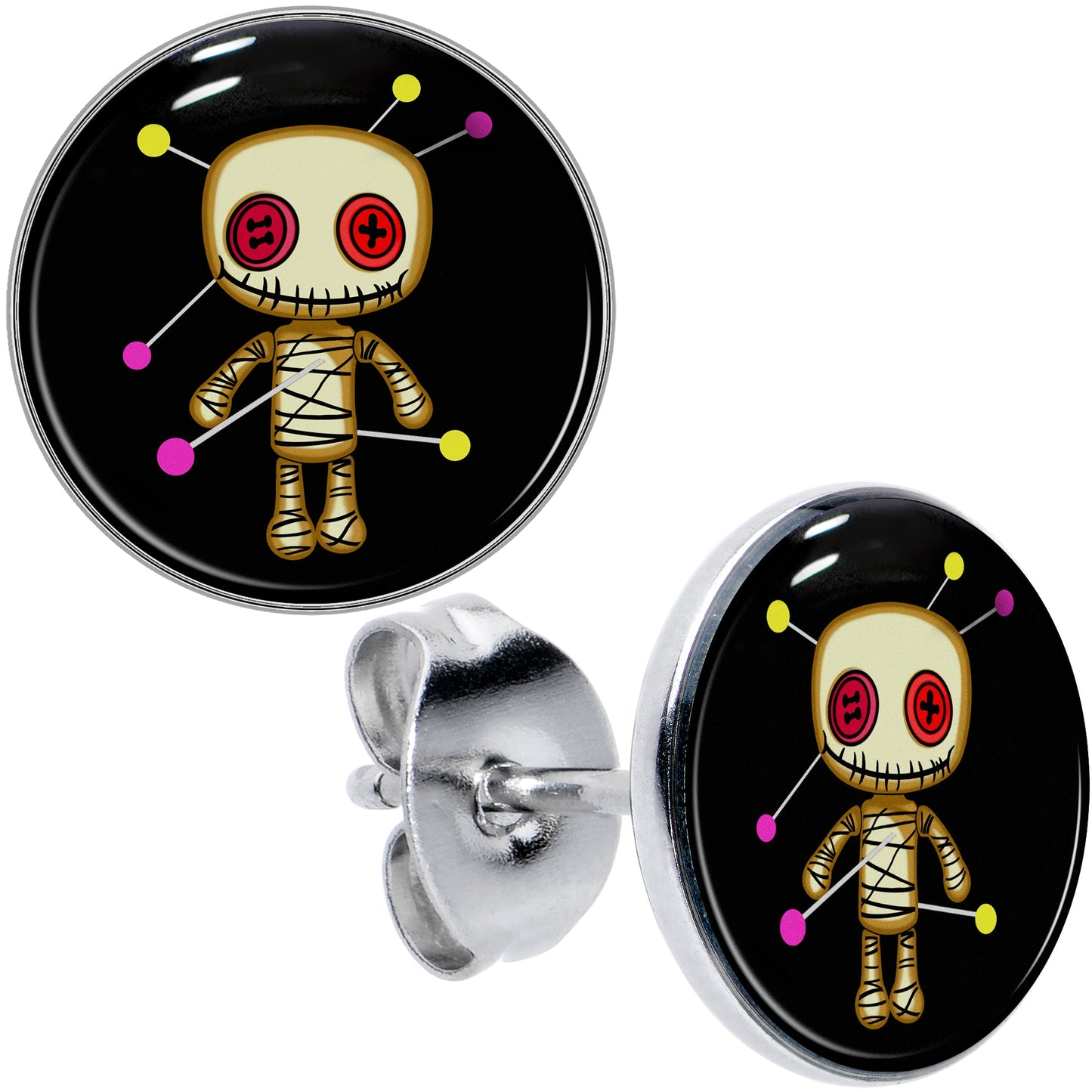 Voodoo Doll Stud Earrings by Onyx O