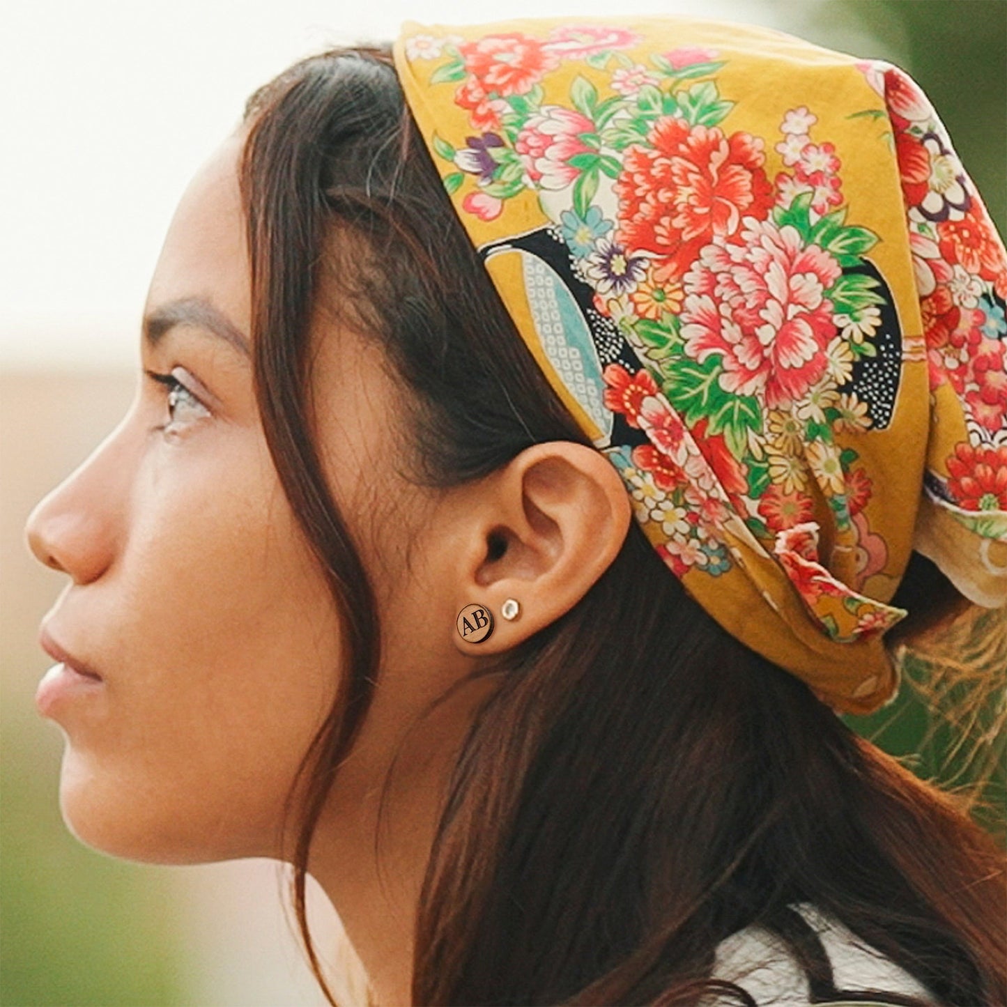 Custom No 1 Earrings Wood Initial Personalized Stud Earrings