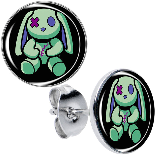 Zombie Bunny Stud Earrings by Onyx O