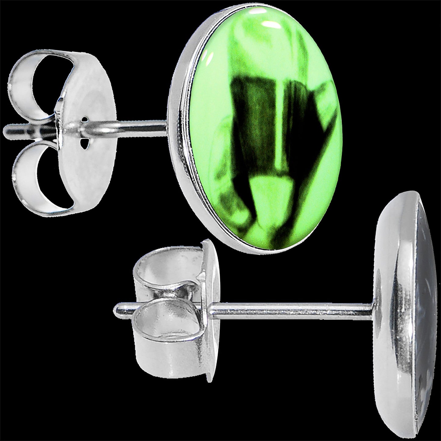 Classic Candy Corn Glow in the Dark Stud Earrings