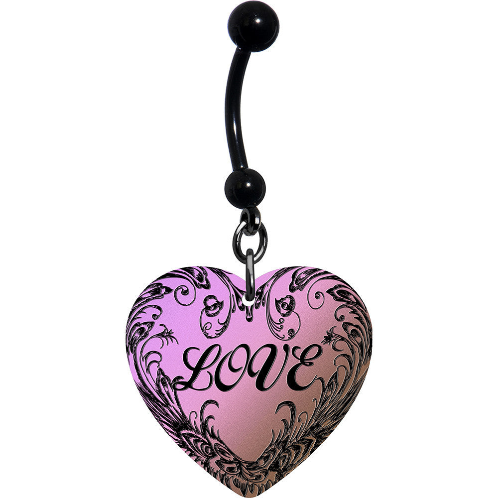 Heart Pink Artiste Love Belly Ring