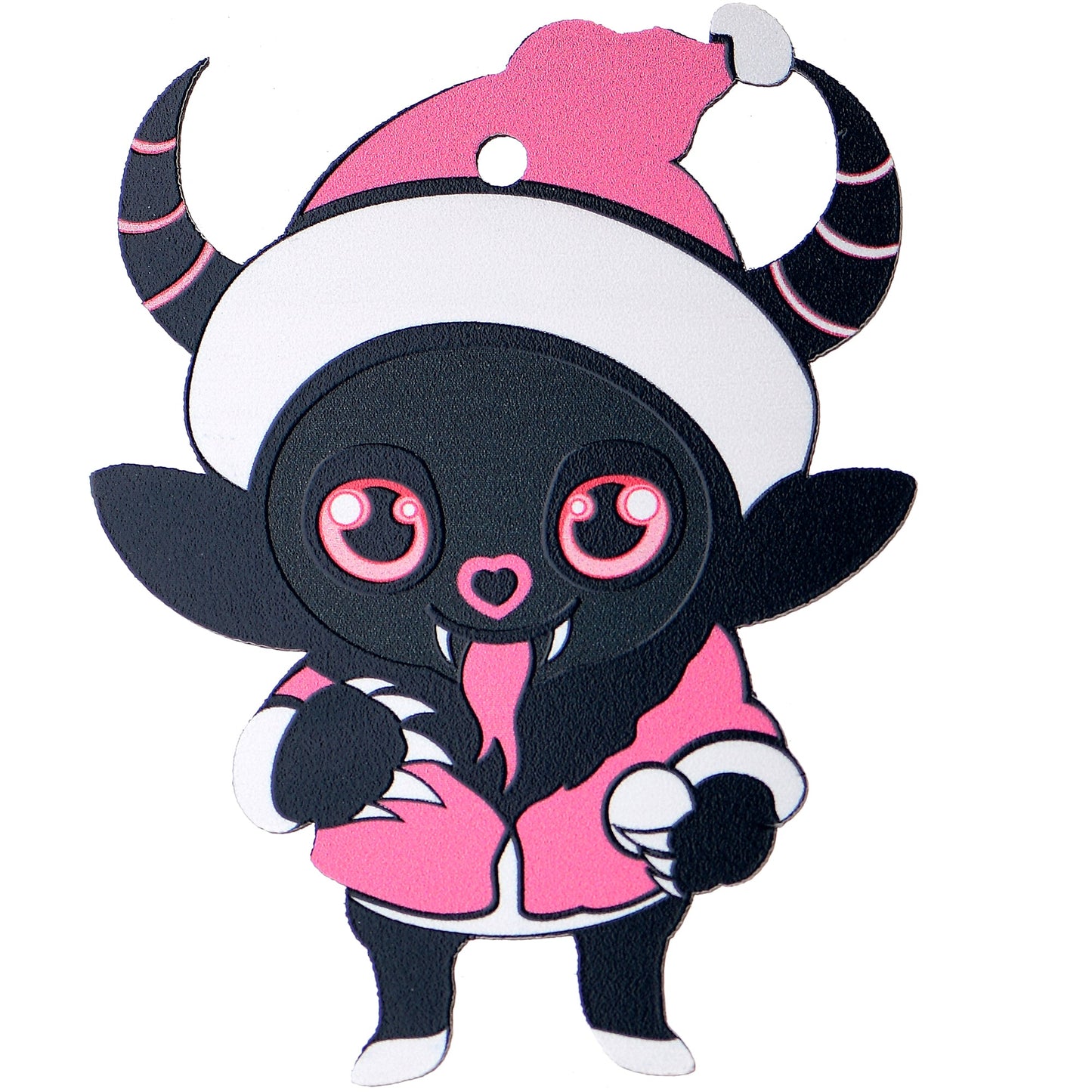 Wood Holiday Krampus Cutie Christmas Ornament