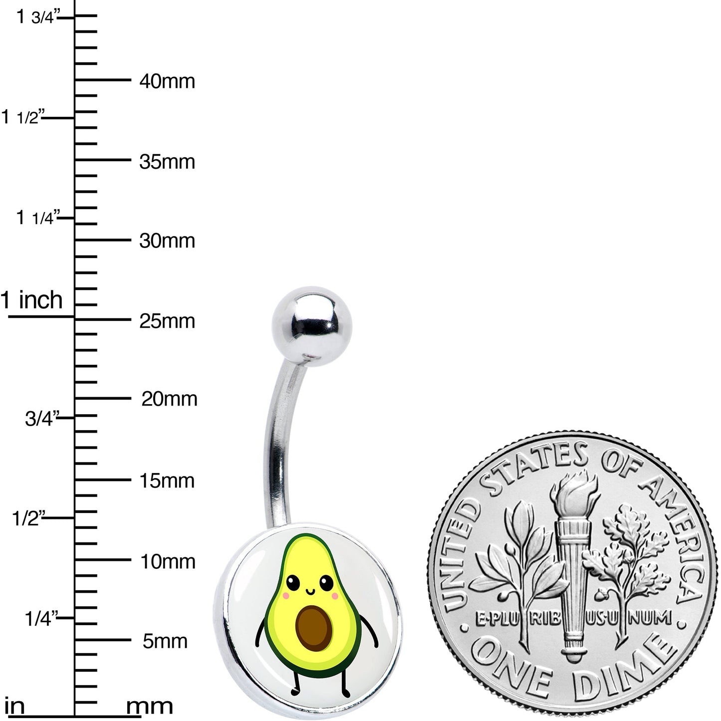 Avocado Oh BFF Set of 2 Belly Rings by Onyx O