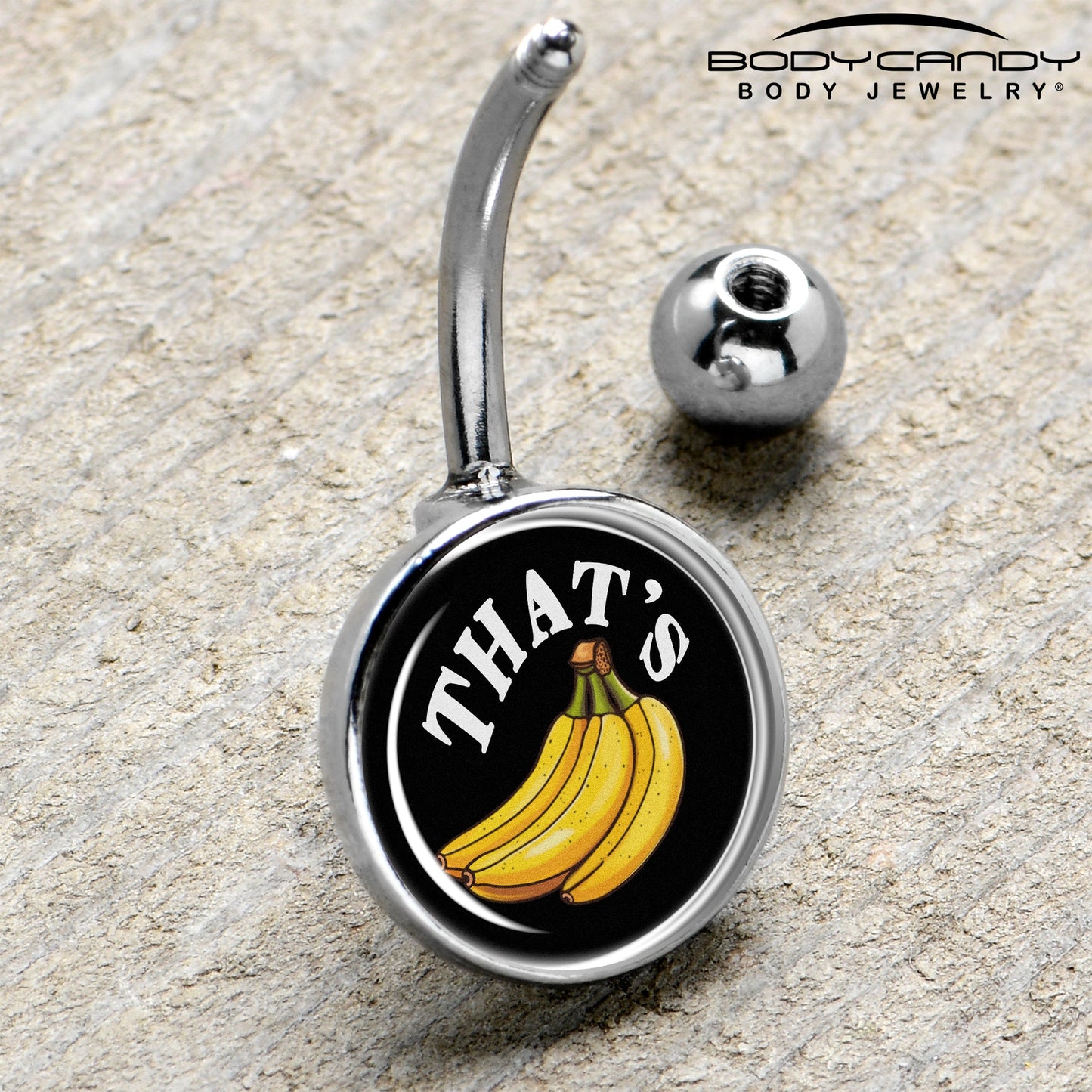 That is Bananas Belly Ring by Onyx O