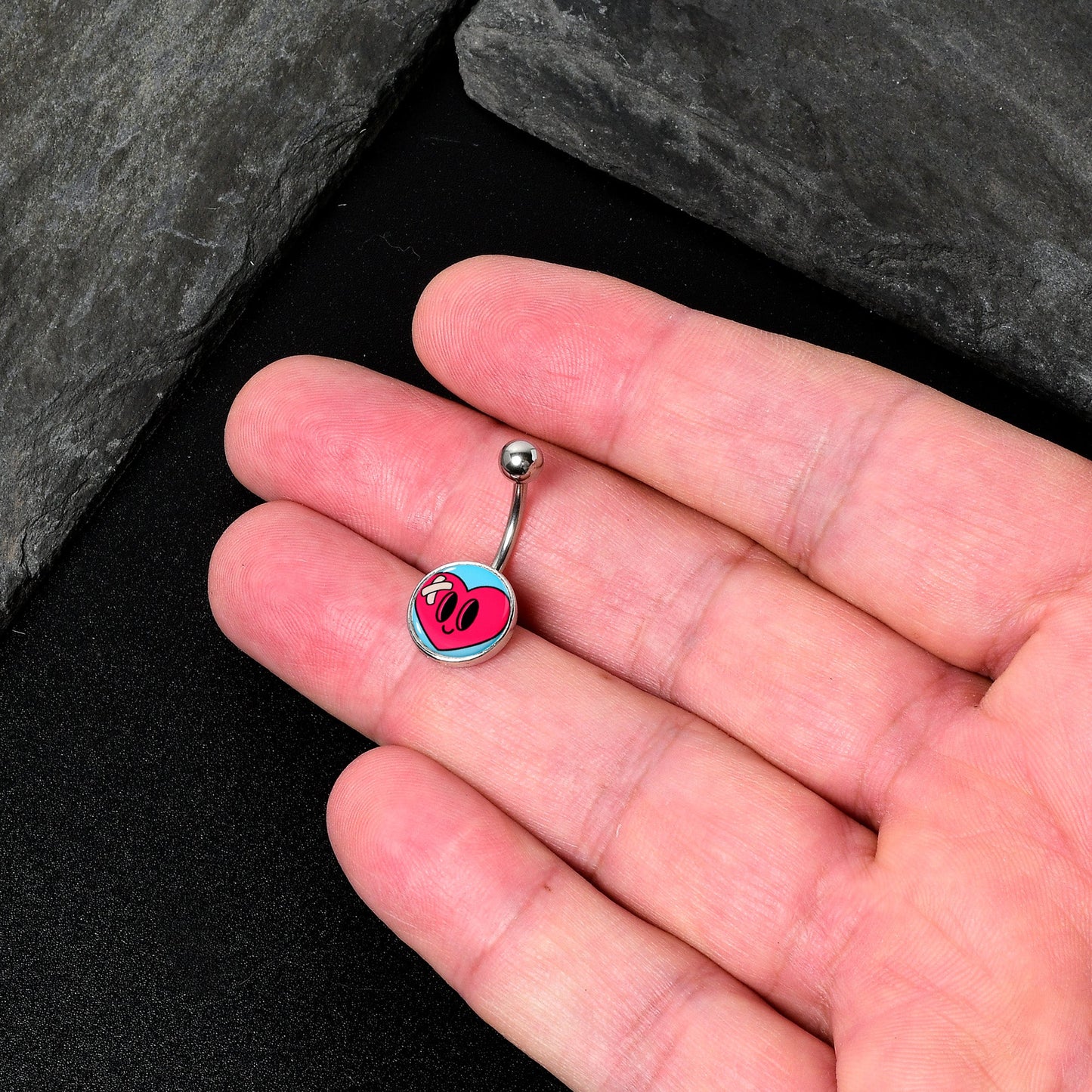 Bandaged Heartbreak Heart Belly Ring by Onyx O