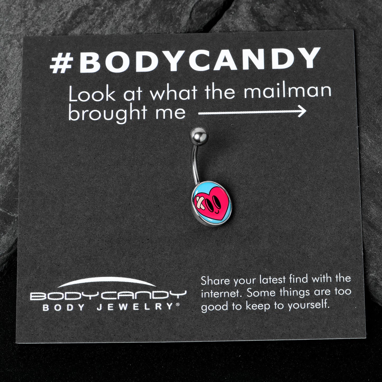 Bandaged Heartbreak Heart Belly Ring by Onyx O