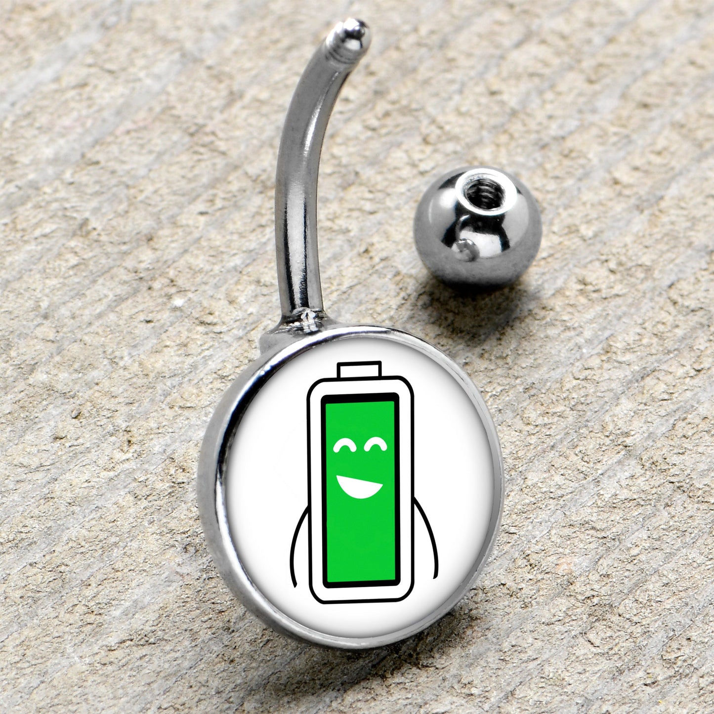 Battery Full Belly Ring by Onyx O