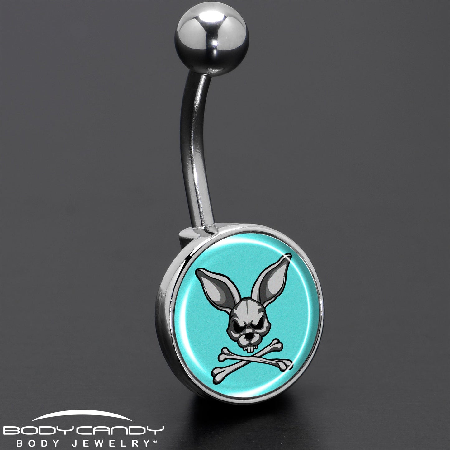 Bunny and Crossbones Belly Ring by Onyx O