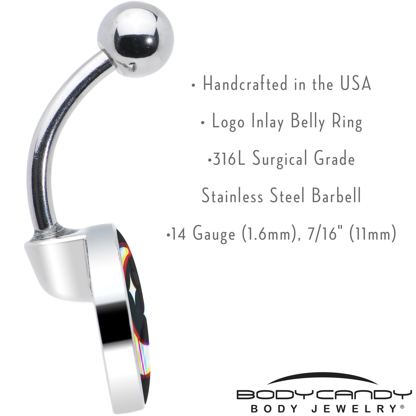 Chromatic Moon Belly Ring by Onyx O