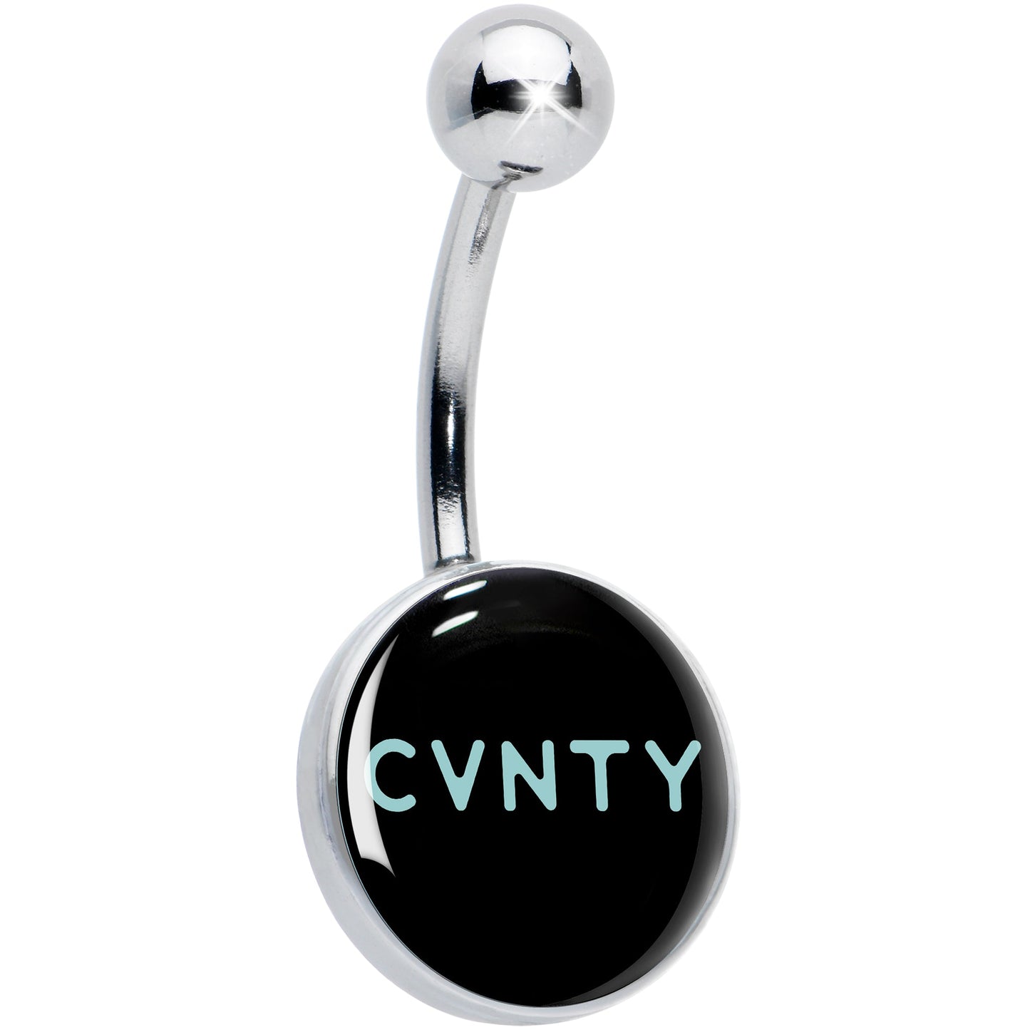 Phrase Logo CVNTY Belly Ring by Onyx O