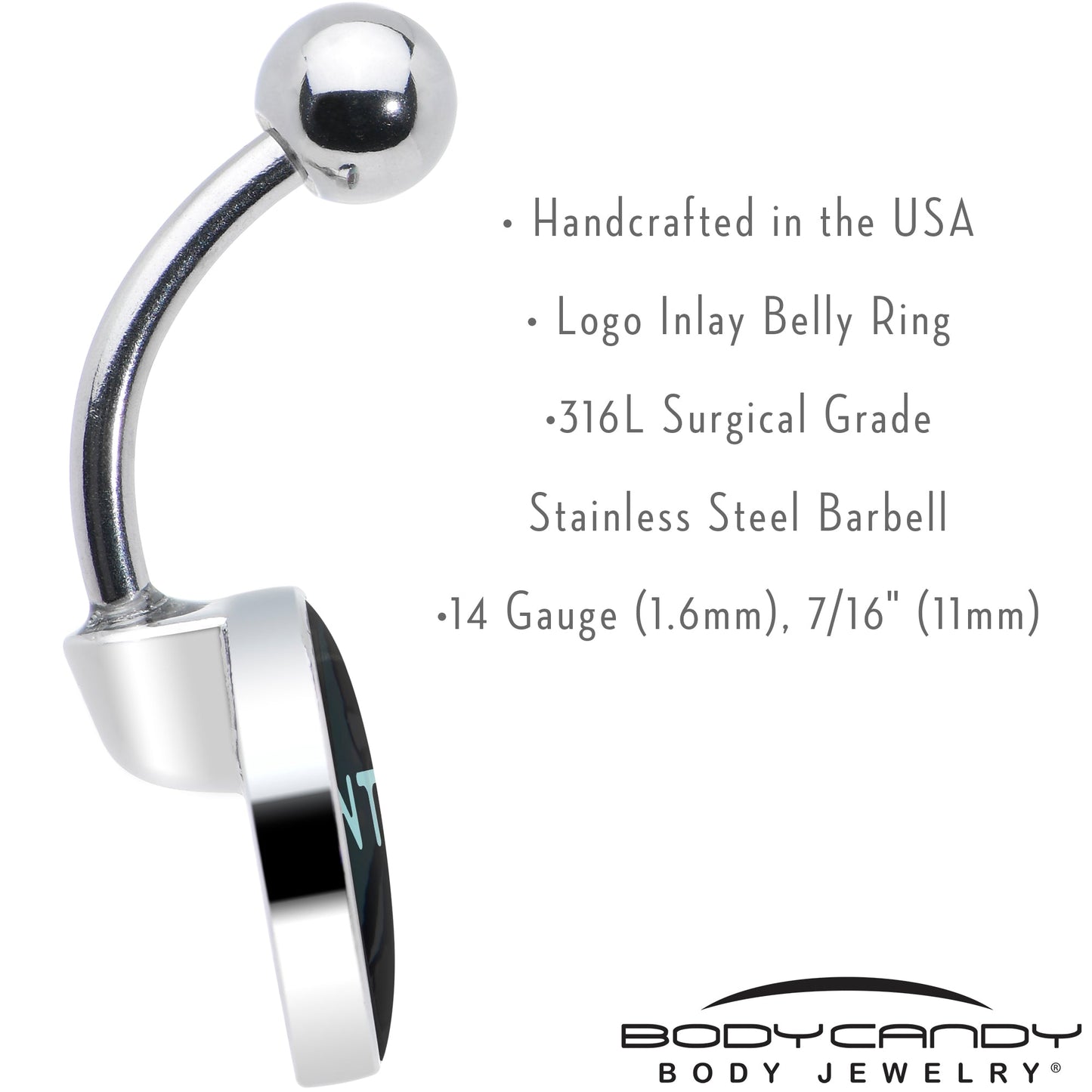 Phrase Logo CVNTY Belly Ring by Onyx O