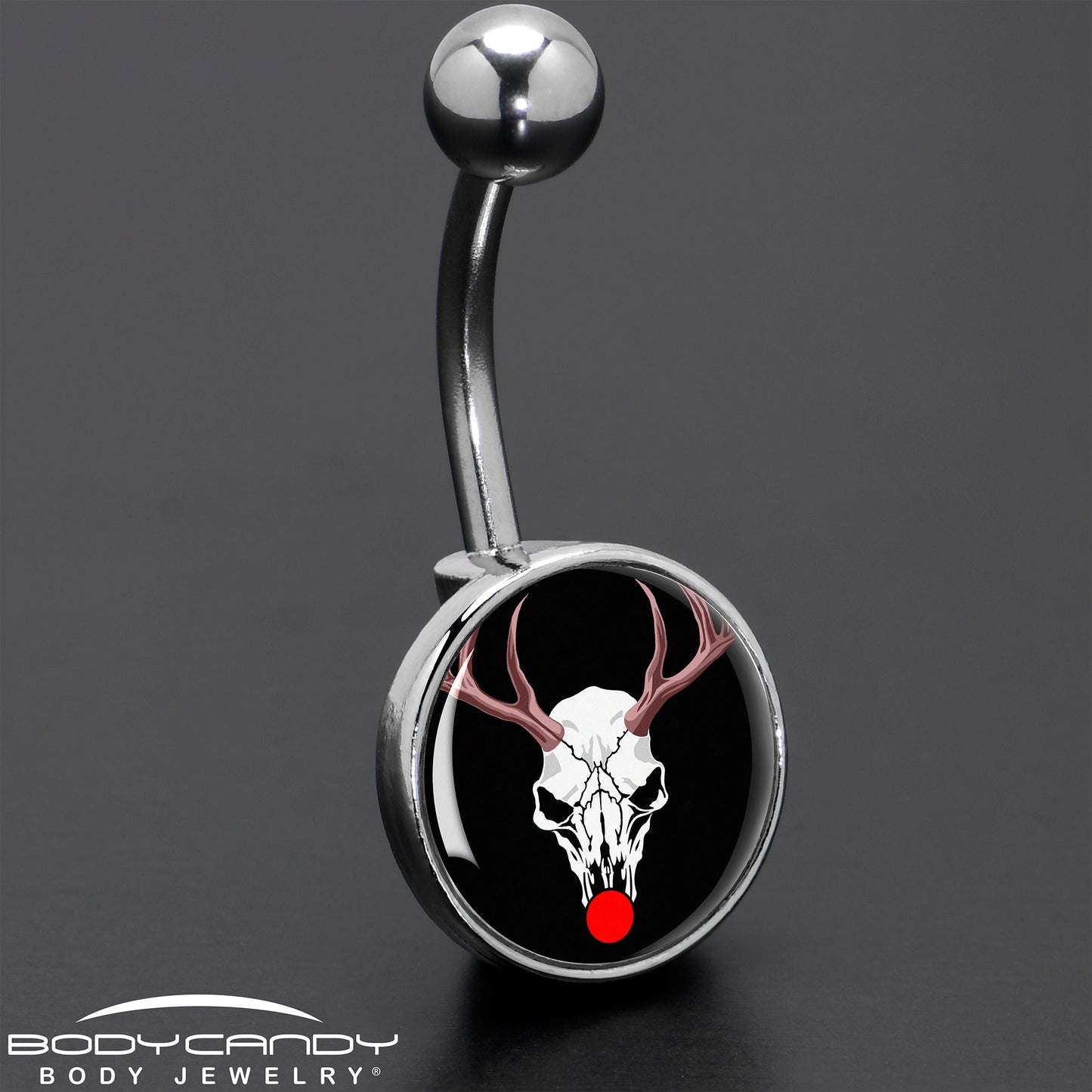 Holiday Dead Nosed Reindeer Belly Ring by Onyx O