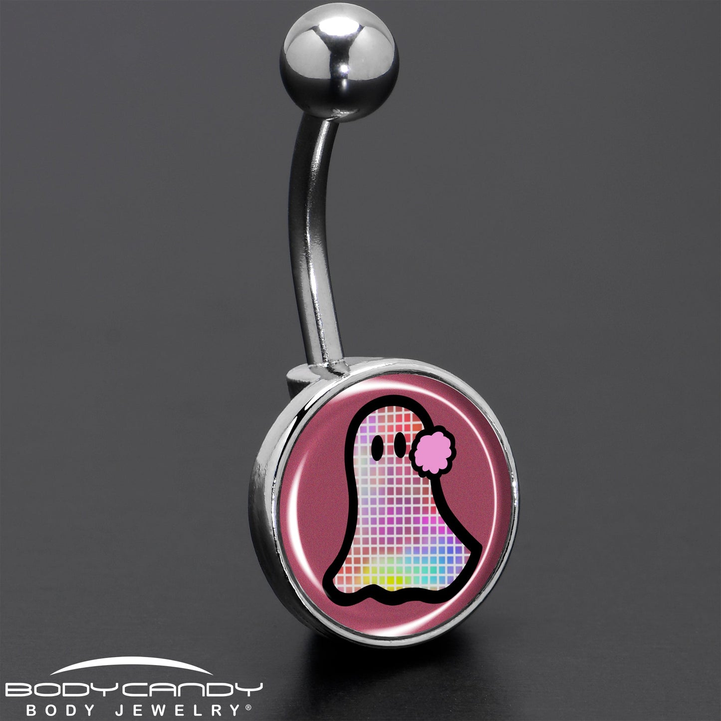 Disco Spirit Ghost Belly Ring by Onyx O