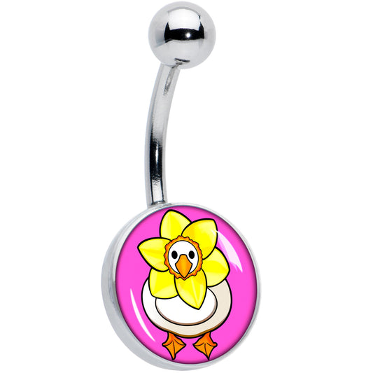 Daffodil Duck Belly Ring by Onyx O