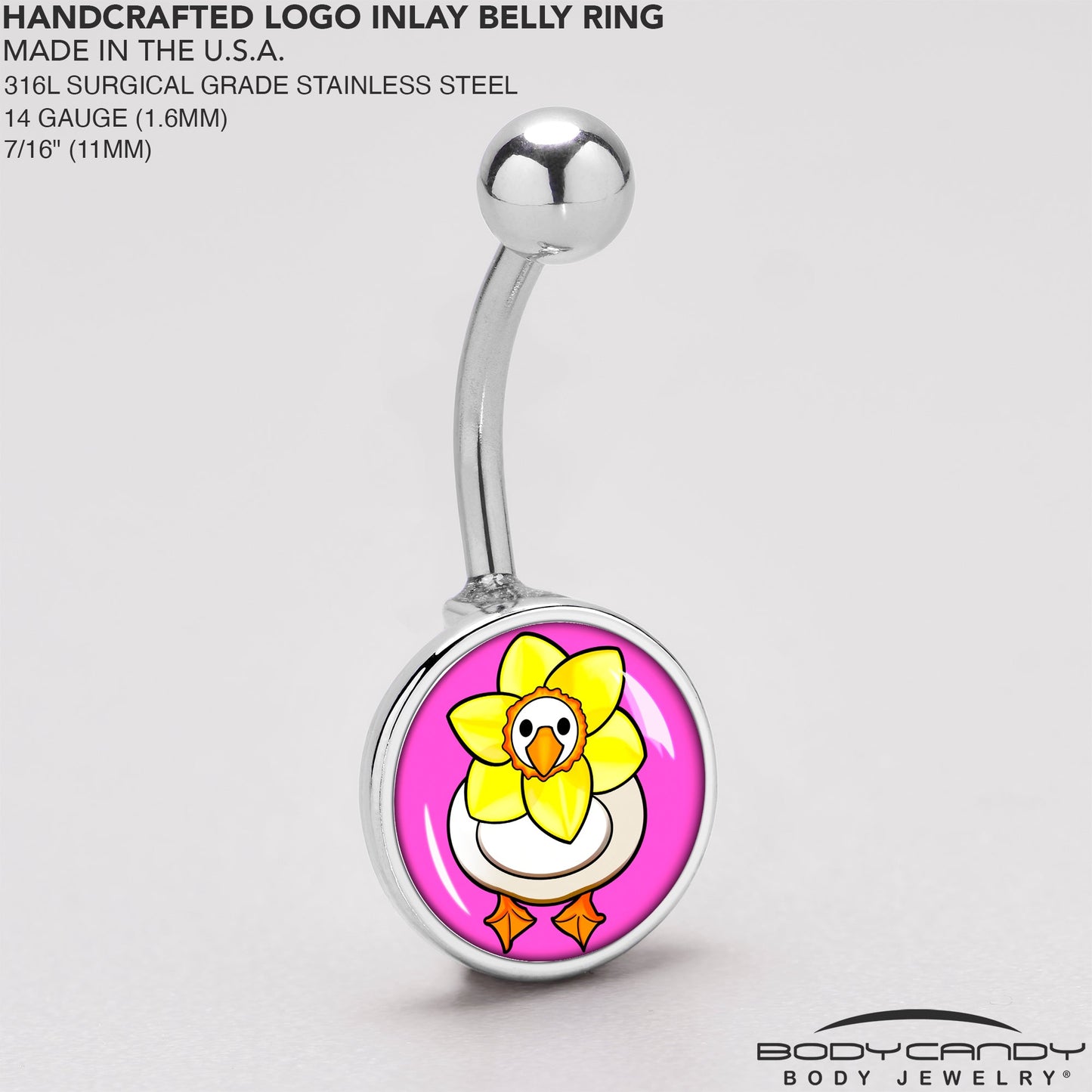 Daffodil Duck Belly Ring by Onyx O