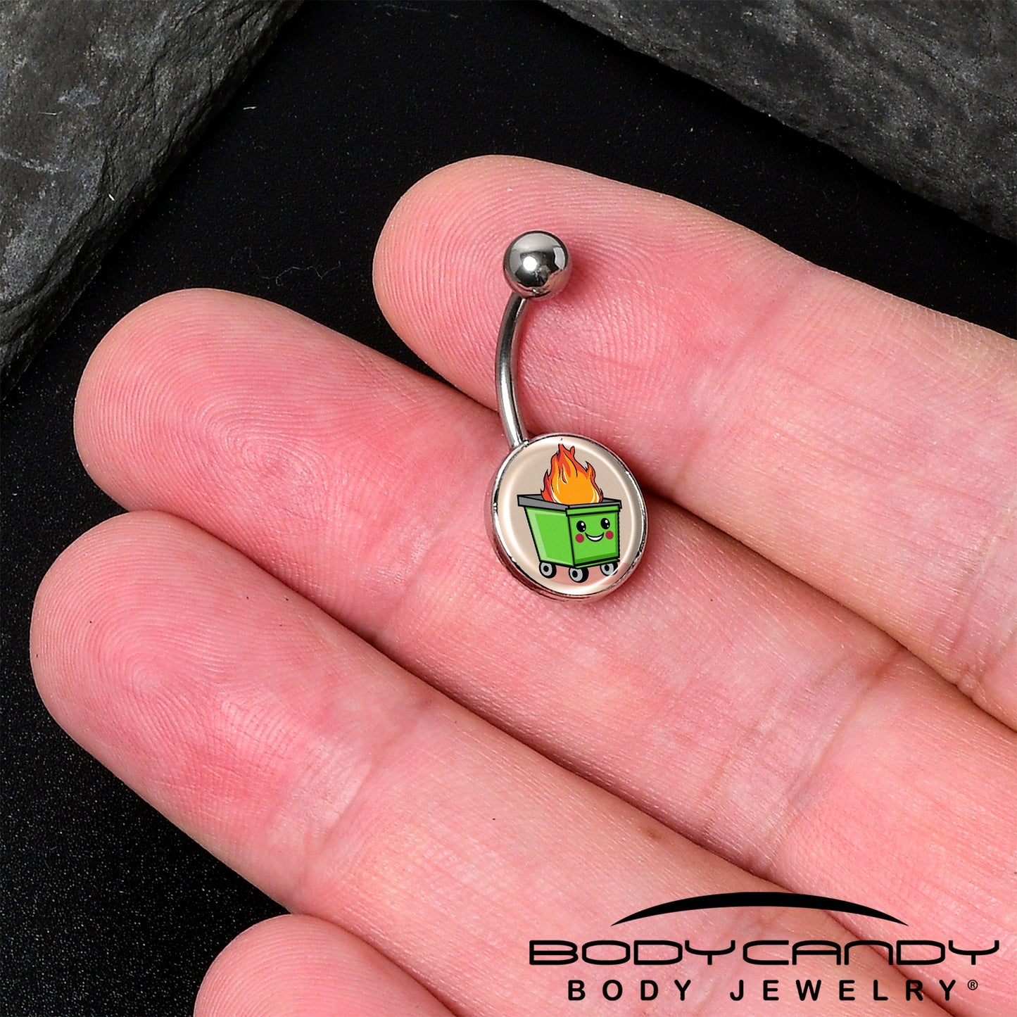 Dumpster Fire Belly Ring by Onyx O