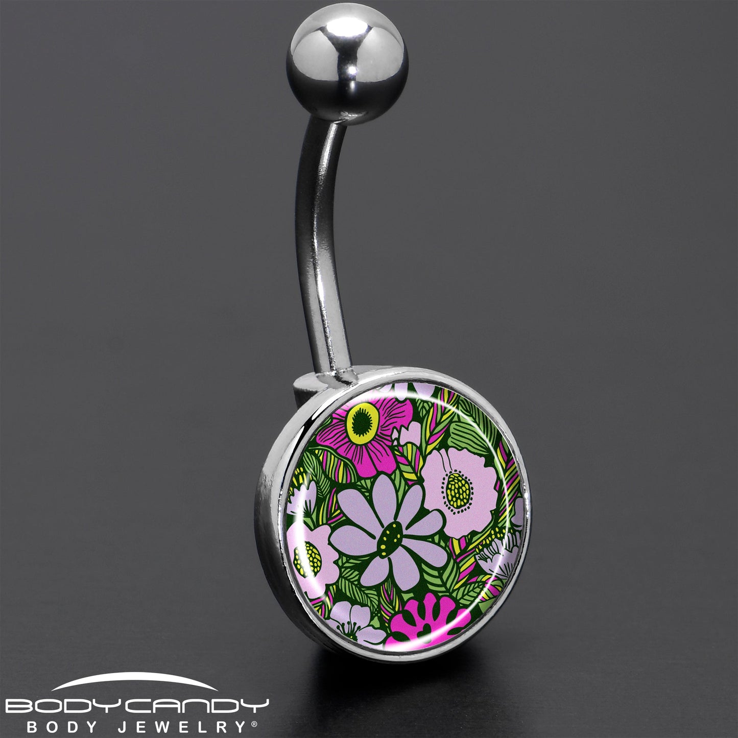 Blossom Creation Paradise of Pink Flowers Belly Ring by Onyx O