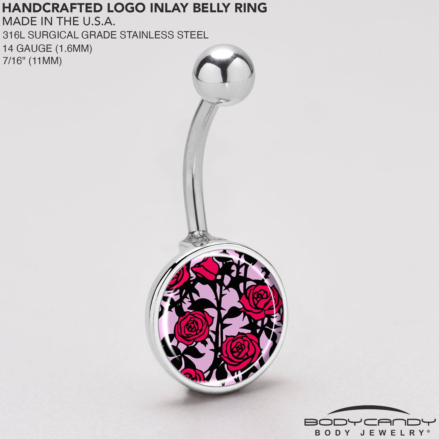 Blossom Creation Floral Love of Roses Belly Ring by Onyx O